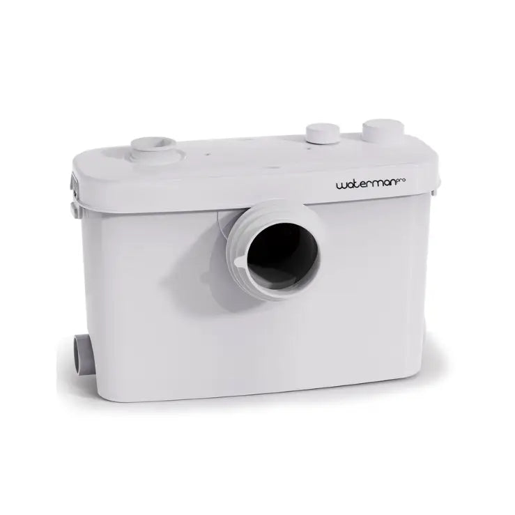 Kverntoalett WaterManPro Slim Silence 400 i hvit – kompakt kverntoalett med stillegående pumpe fra BareBad.no