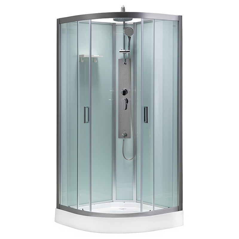 Hydrosan PUERTO dusjkabinett 01Bx01B cm borstet krom – frontvisning