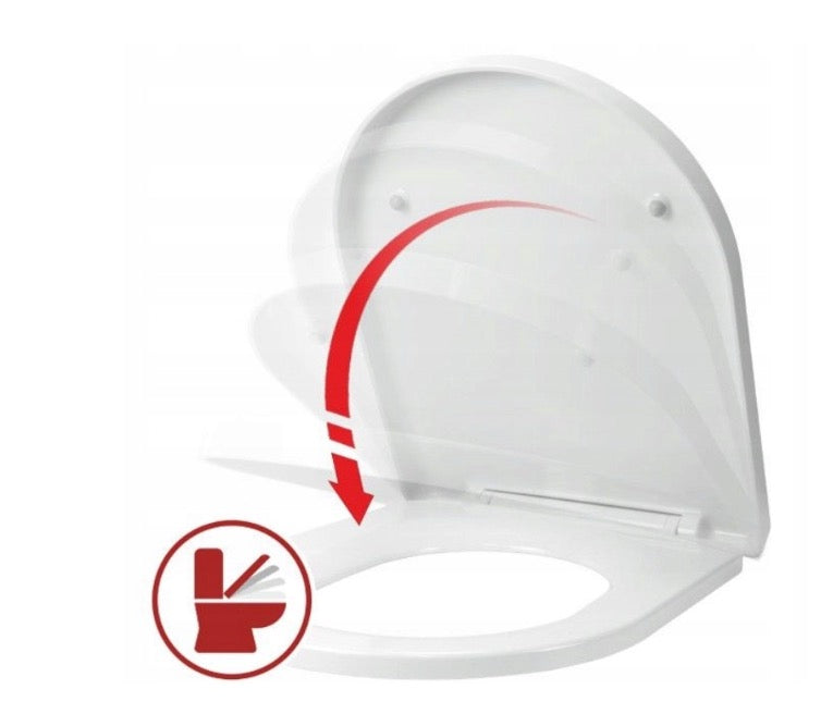 Toalettsete I Duroplast Til Grohe Serel, Med Soft Close-Funksjon