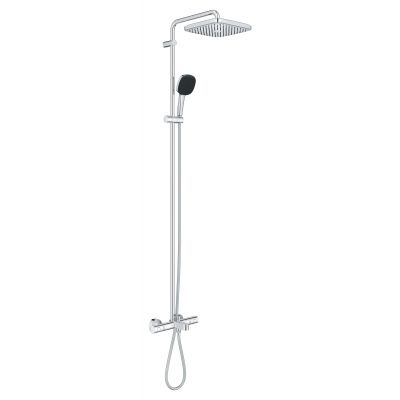 Badekar- og dusjsystem termostat krom Grohe Vitalio Comfort forfra