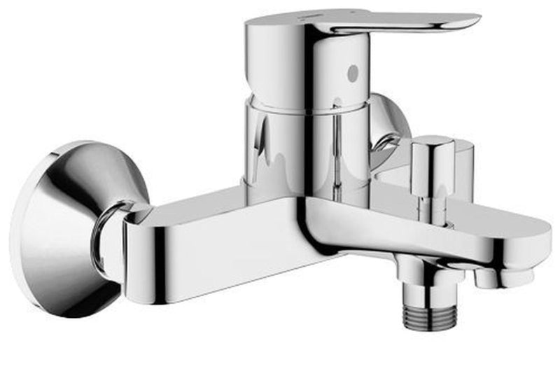 Badekarbatteri 2-hulls veggmontert krom Grohe BauEdge forfra