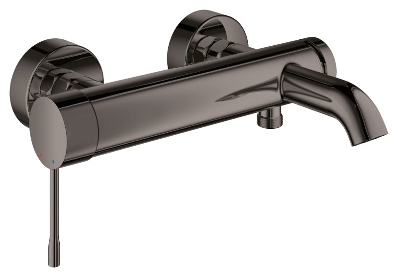 Badekarbatteri ettgreps hard graphite Grohe Essence New forfra