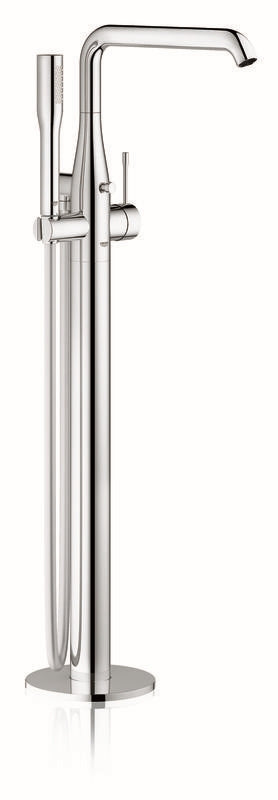 Badekarbatteri frittstående krom Grohe Essence New montert