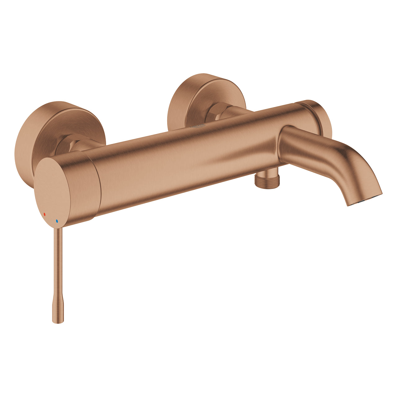 Badekarbatteri veggmontert brushed warm sunset Grohe Essence forfra