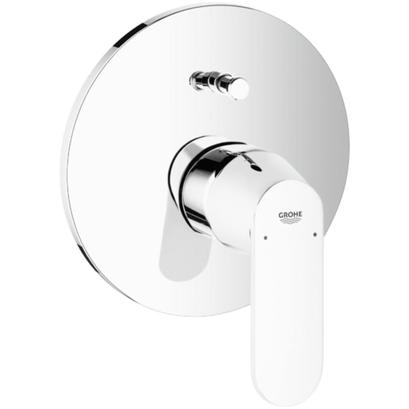 Nærbilde av håndtak på Badekarbatteri innbyggings krom Grohe Eurosmart Cosmopolitan