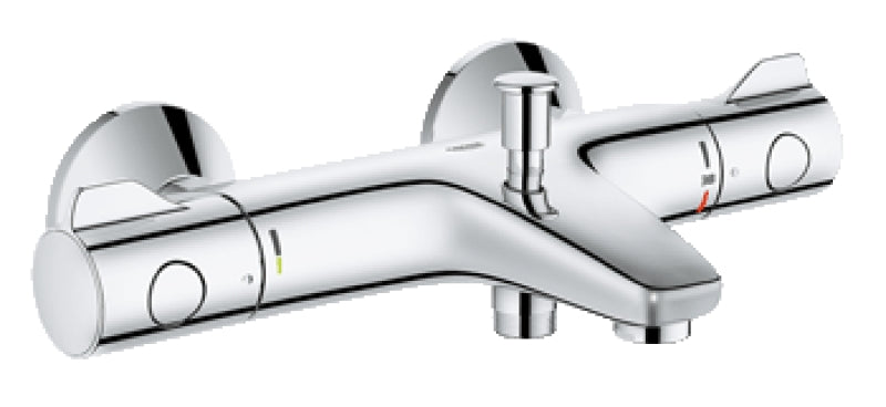 Badekarbatteri termostat krom Grohe Grohtherm 800 forfra