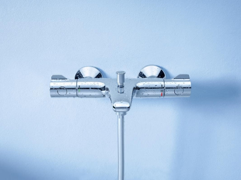 Montert Badekarbatteri termostat krom Grohe Grohtherm 800 på bad