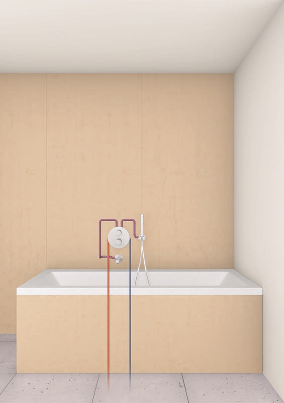 Oversikt av Badekarbatteri i krom - Grohe Concetto i baderom