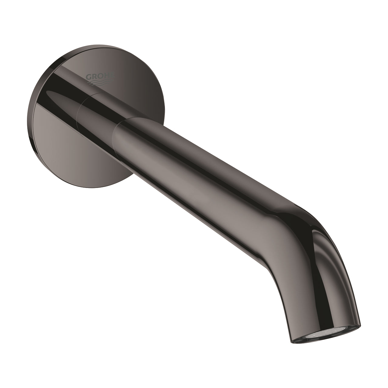 Badekarkran veggmontert hard graphite Grohe Essence forfra