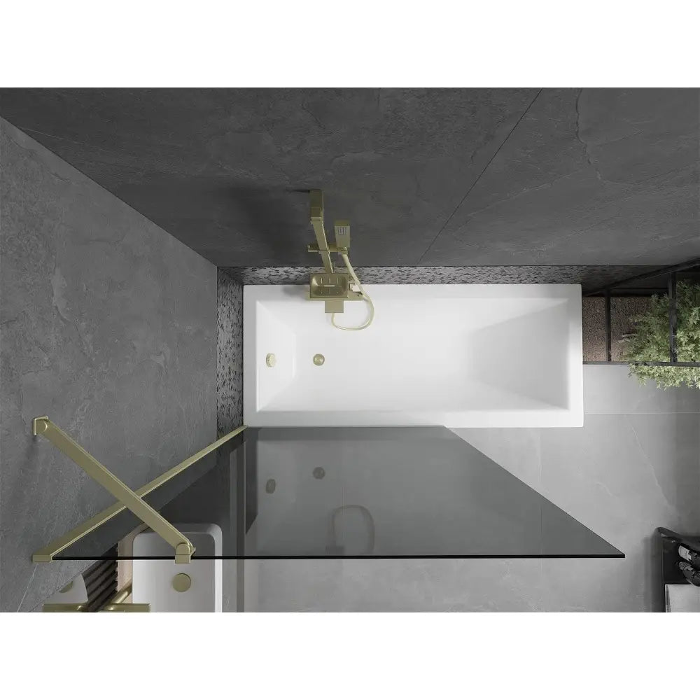 Badekarvegg 1-delt 100x150 Cm Grafitt Gull