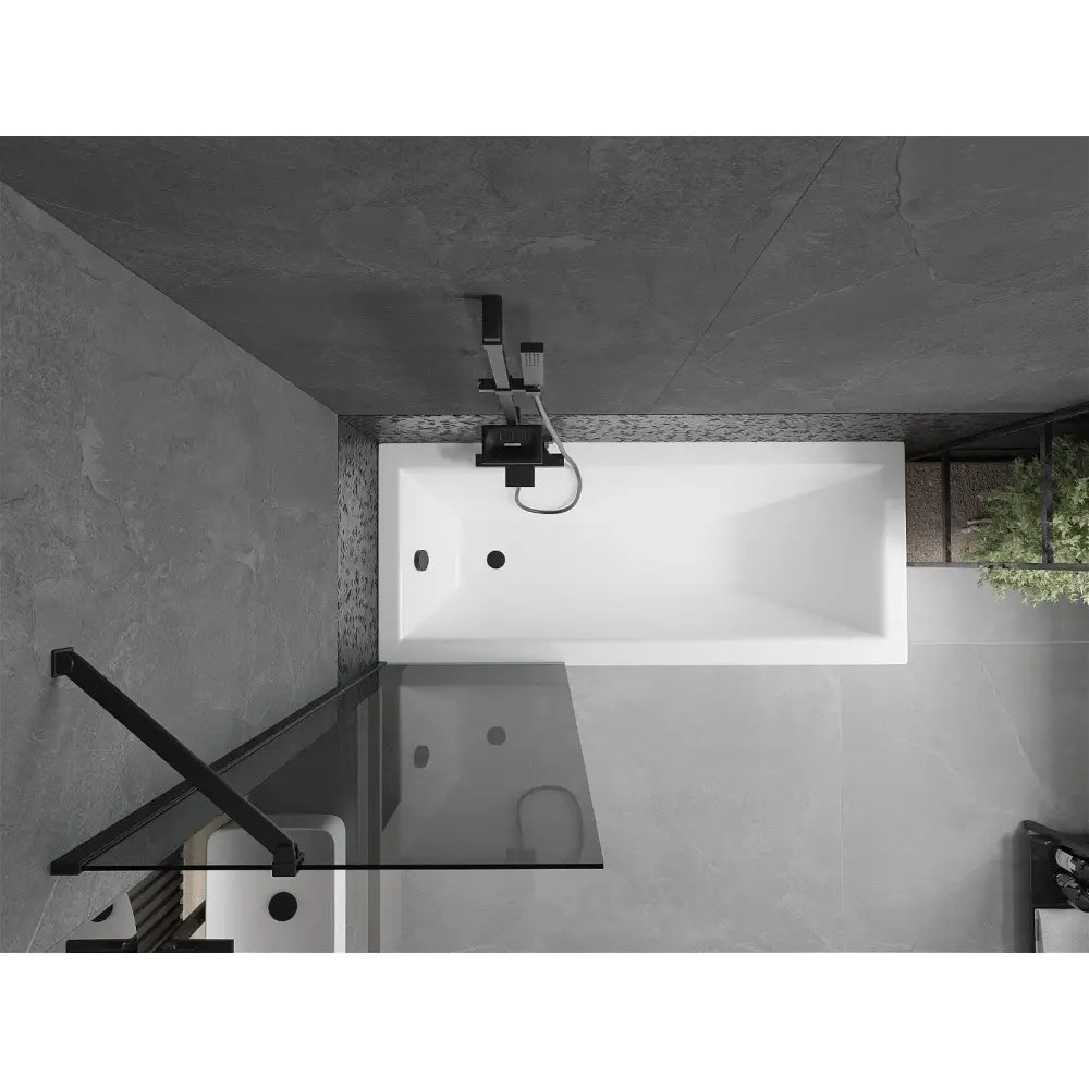 Badekarvegg 1-delt 60x150 Cm Grafitt Svart