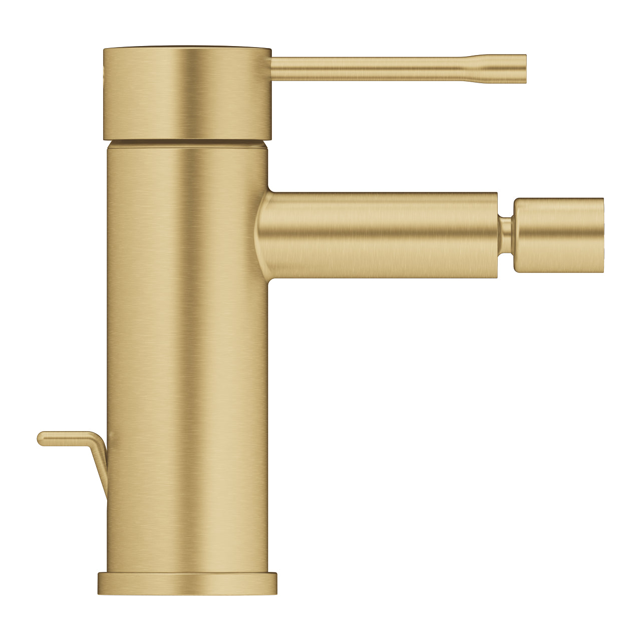 Detalj av bidetbatteri ettgreps børstet cool sunrise Grohe Essence