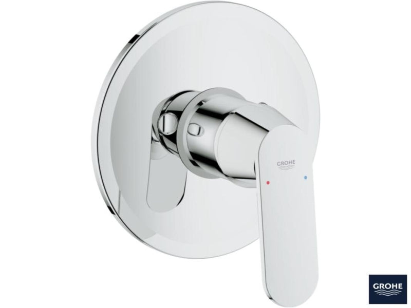 Detalj av krom finish på dusjbatteri Grohe Eurosmart Cosmopolitan