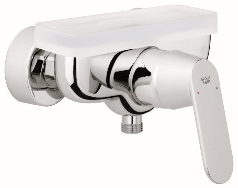 Montert dusjbatteri krom Grohe Eurosmart Cosmopolitan i bad