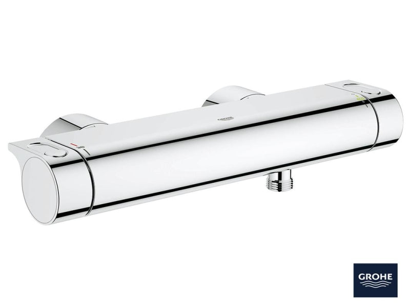 Dusjbatteri termostat krom Grohe Grohtherm montert på vegg