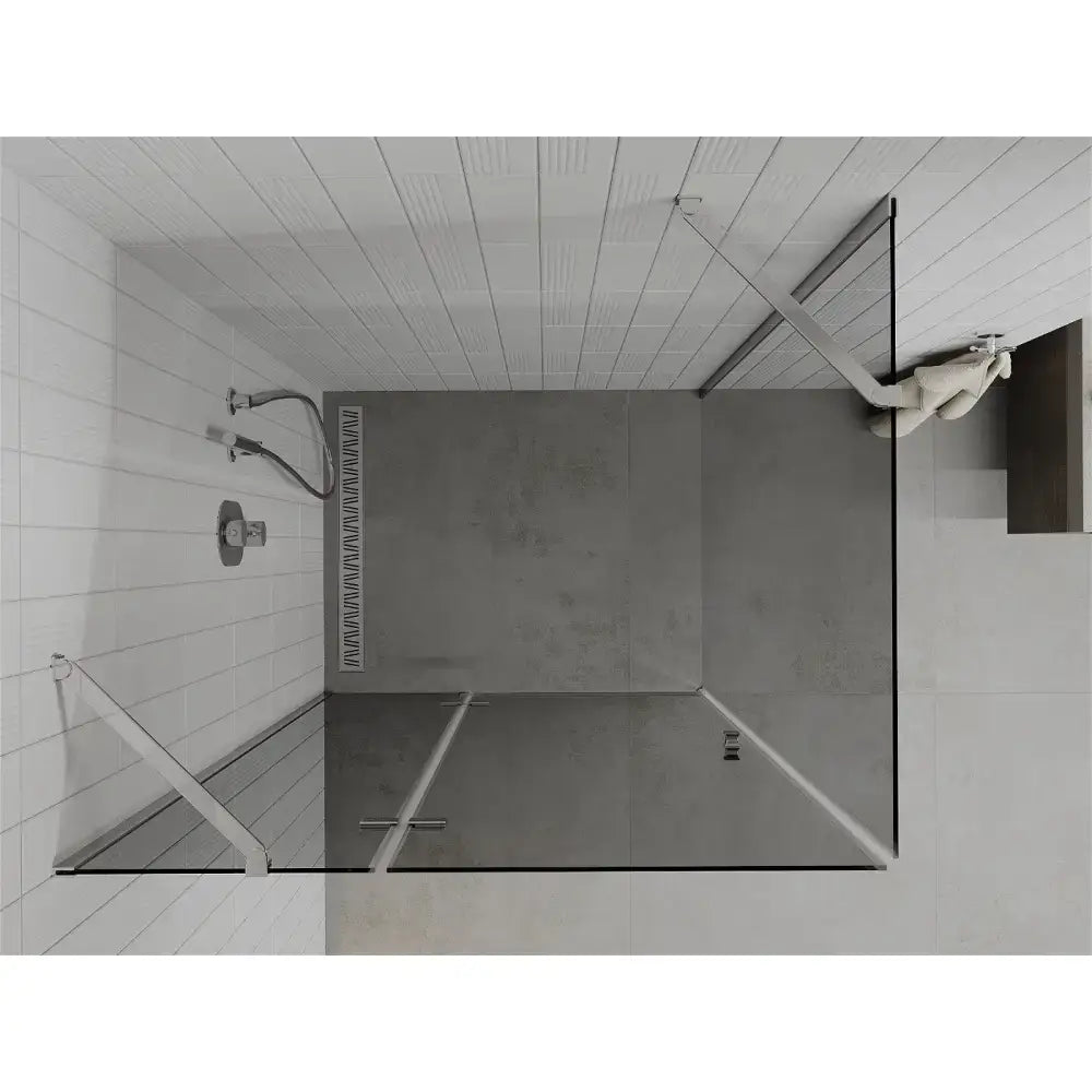 Dusjhjørne 110x100 Cm Grafitt Krom