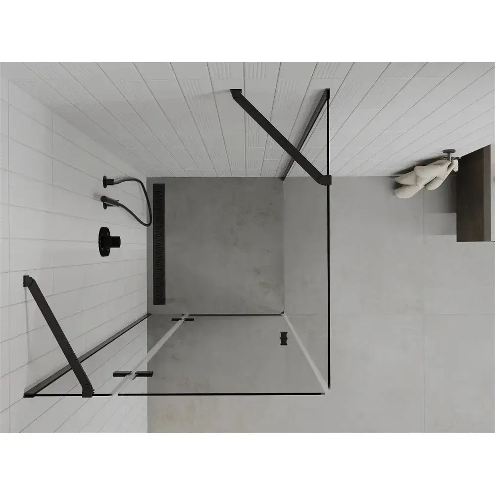 Dusjhjørne 90x90 Cm Svart Inngangsbredde (mm): 602