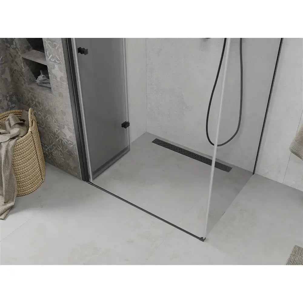 Dusjhjørne Sammenleggbar 120x70 Cm Svart