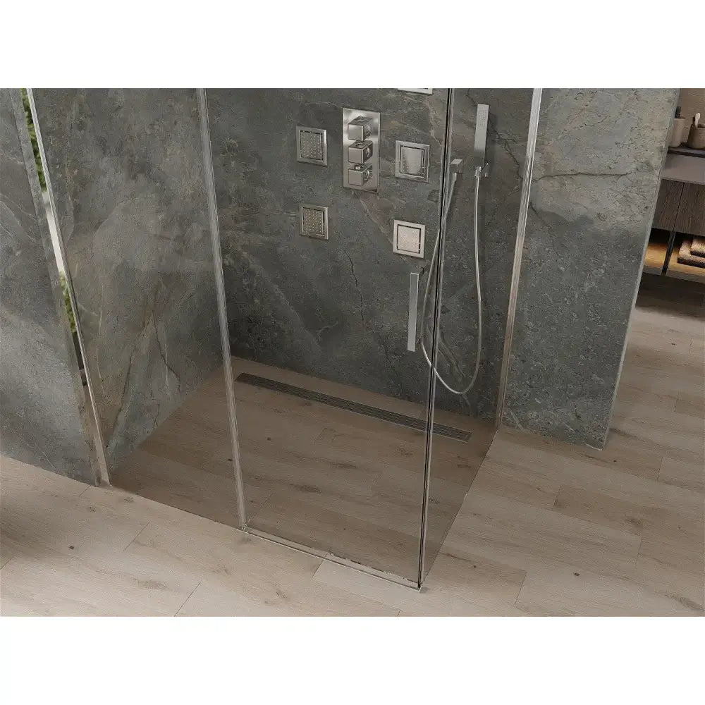 Dusjhjørne Skyvedør 120x100 Cm Krom