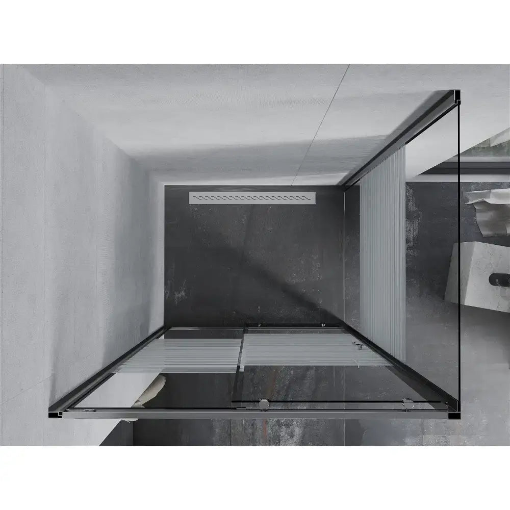 Dusjhjørne Skyvedør 90x80 Cm Striper Krom