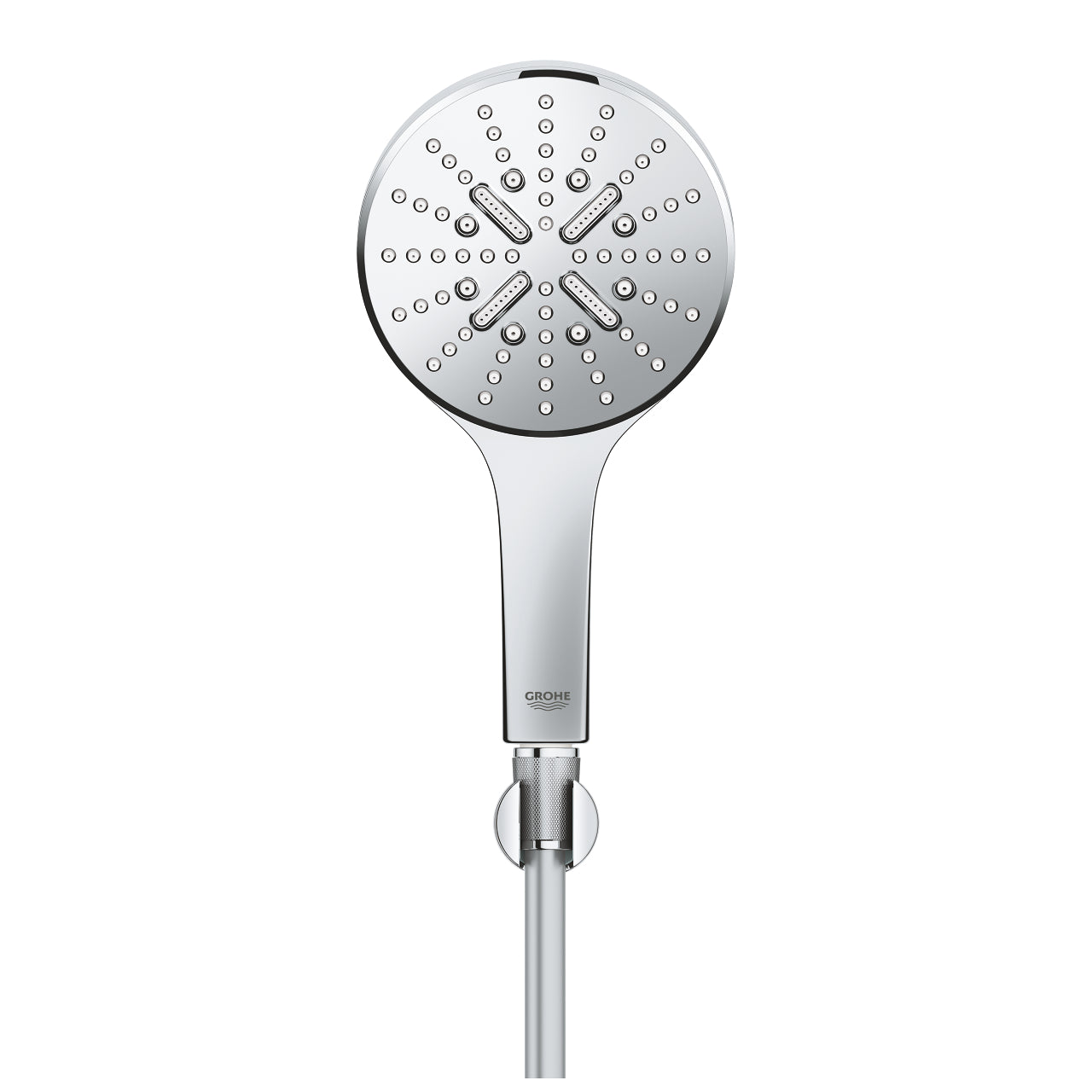Dusjsett 3 stråler krom Grohe Rainshower SmartActive detalj