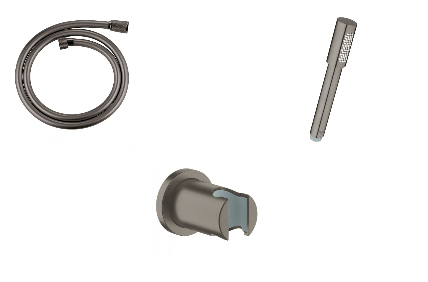 Dusjsett Stick 3-i-1 brushed hard graphite forfra