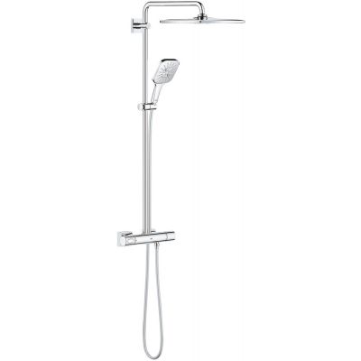 Dusjsett veggmontert krom Grohe Rainshower forfra