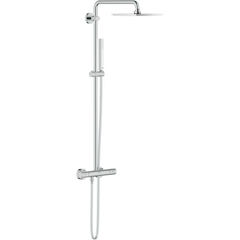 Dusjsystem med termostat i krom Grohe Euphoria forfra