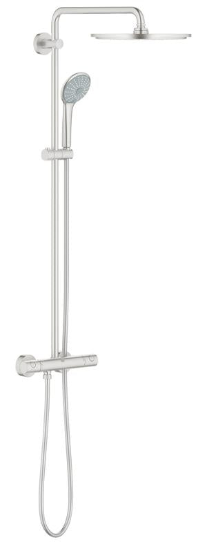 Dusjsystem SuperSteel termostat Grohe Euphoria XXL forfra