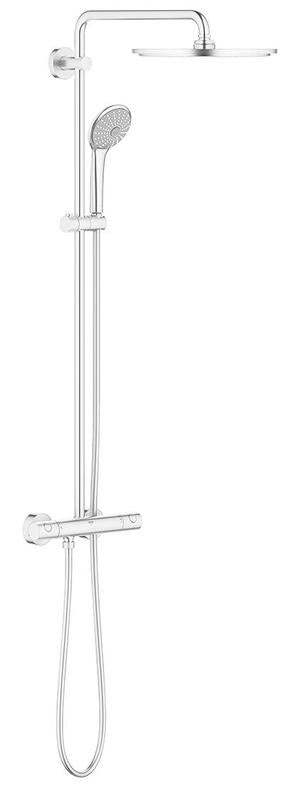 Dusjsystem SuperSteel termostat Grohe Euphoria XXL montert i baderom