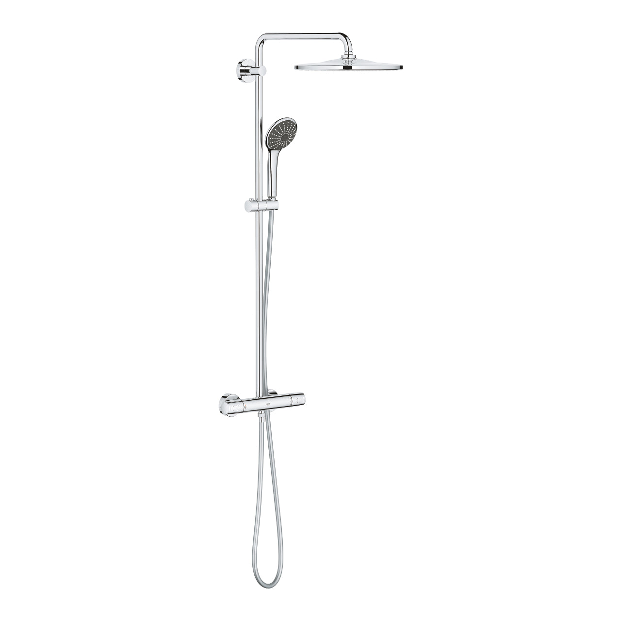 Dusjsystem termostat krom Grohe Vitalio Joy System forfra