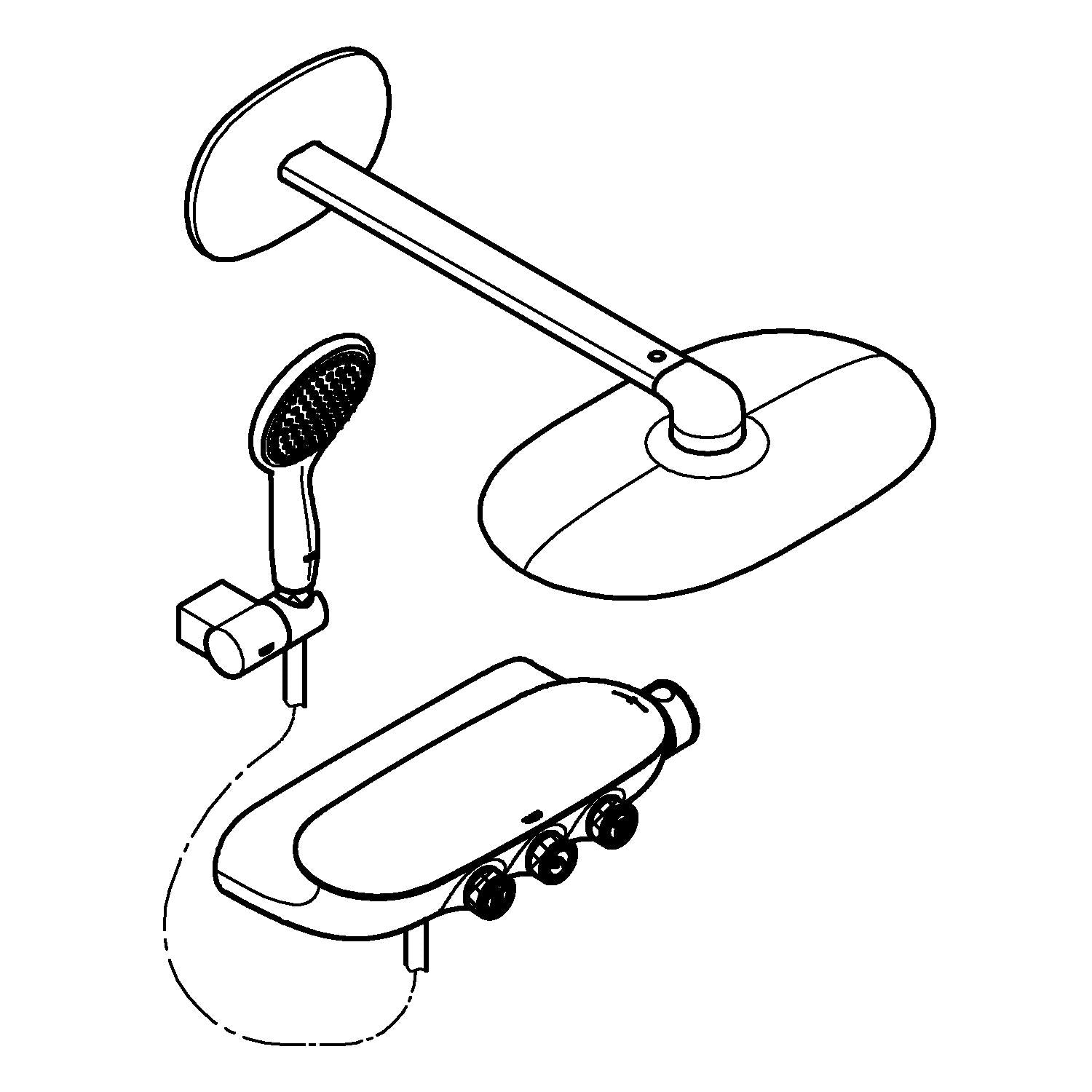 Detalj av Grohe Rainshower SmartControl 360 Duo Moon White