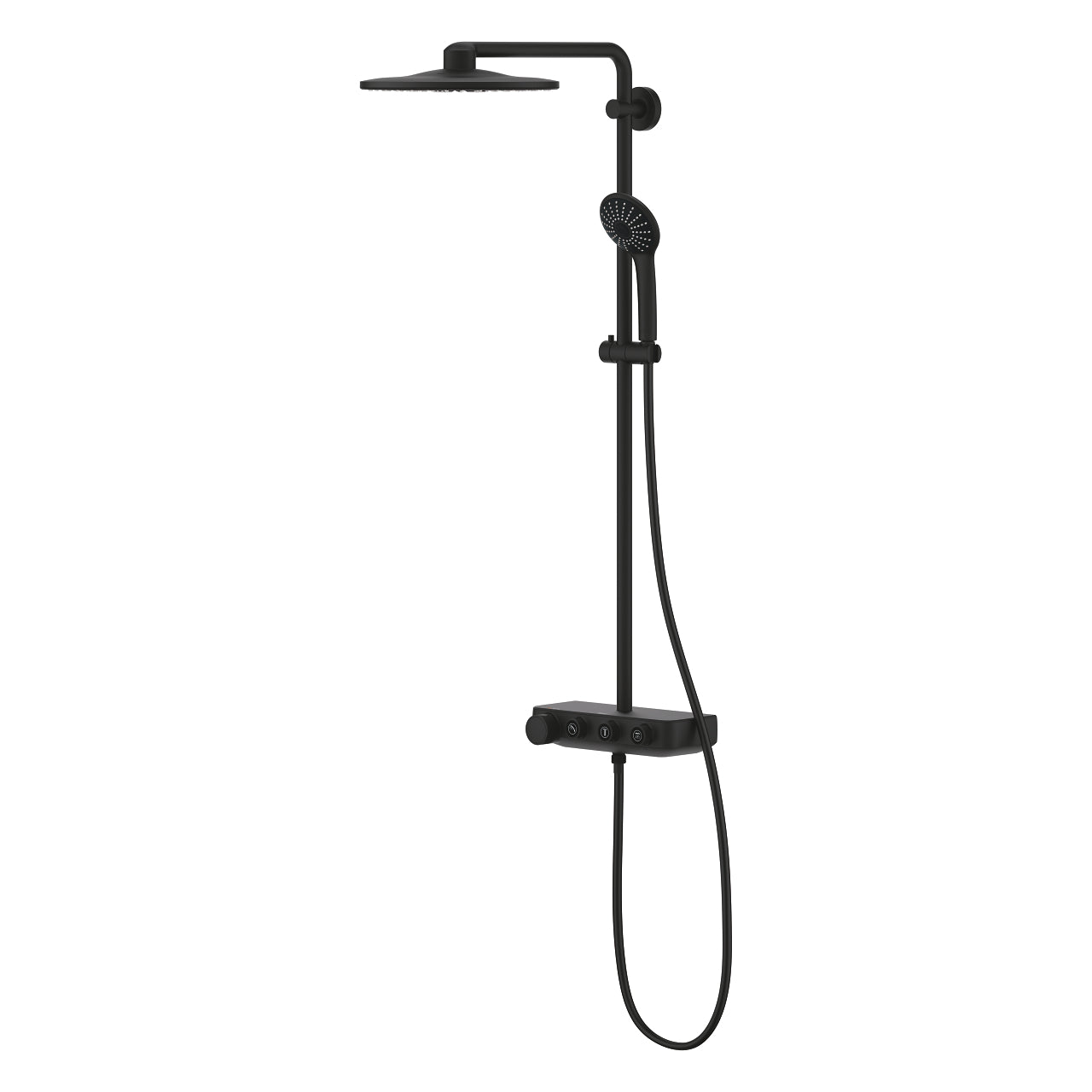 Detalj av dusjsystem termostat phantom black