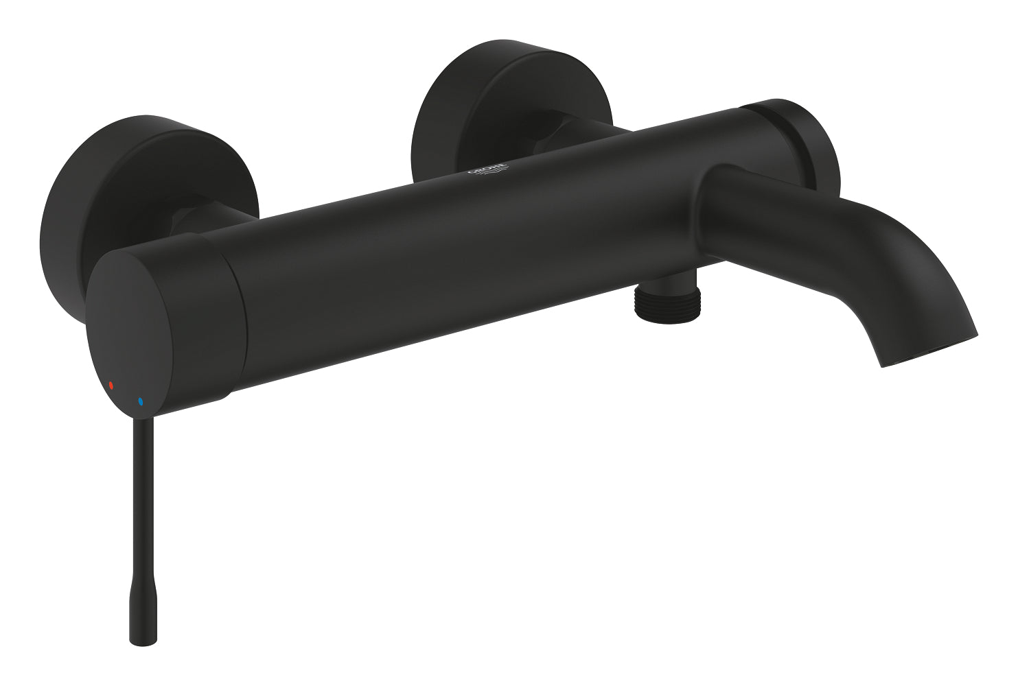 Ettgreps badekarbatteri Phantom Black Grohe Essence Professional forfra