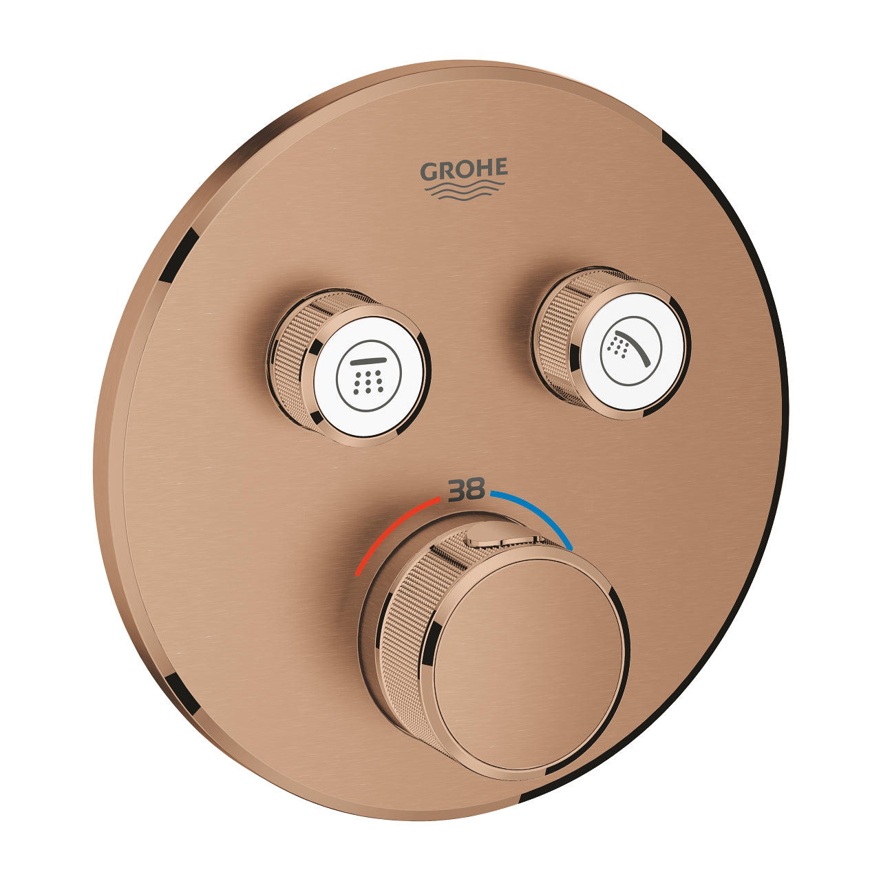 Innbyggings termostat brushed warm sunset Grohe forside