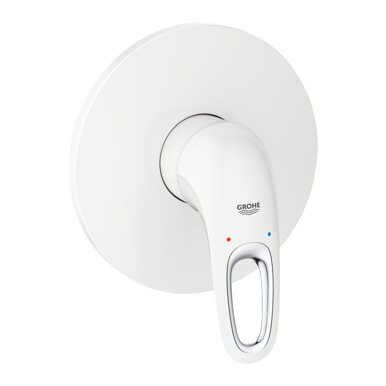 Innbyggingsbatteri ettgreps Moon White Grohe Eurostyle forfra