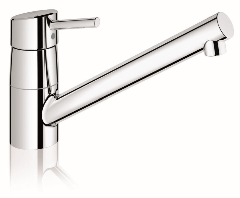 Nærbilde av håndtak på Kjøkkenbatteri ettgreps krom Grohe Concetto