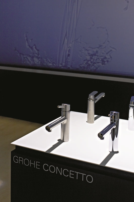 Sideprofil av Kjøkkenbatteri ettgreps SuperSteel Grohe Concetto