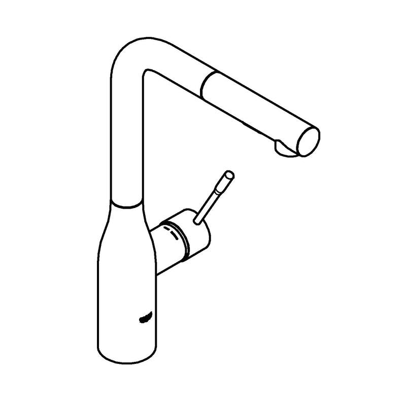 Grohe Essence kjøkkenbatteri med fokus på børstet stål finish