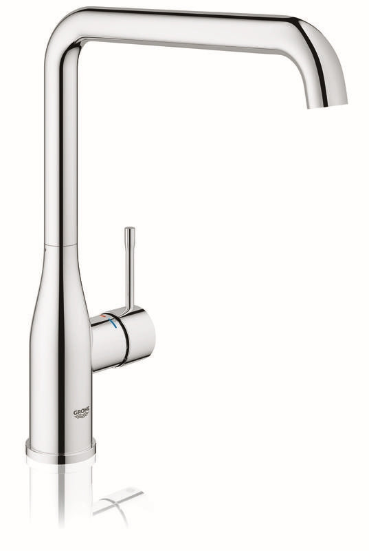 Kjøkkenbatteri krom høy tut Grohe Essence bakside