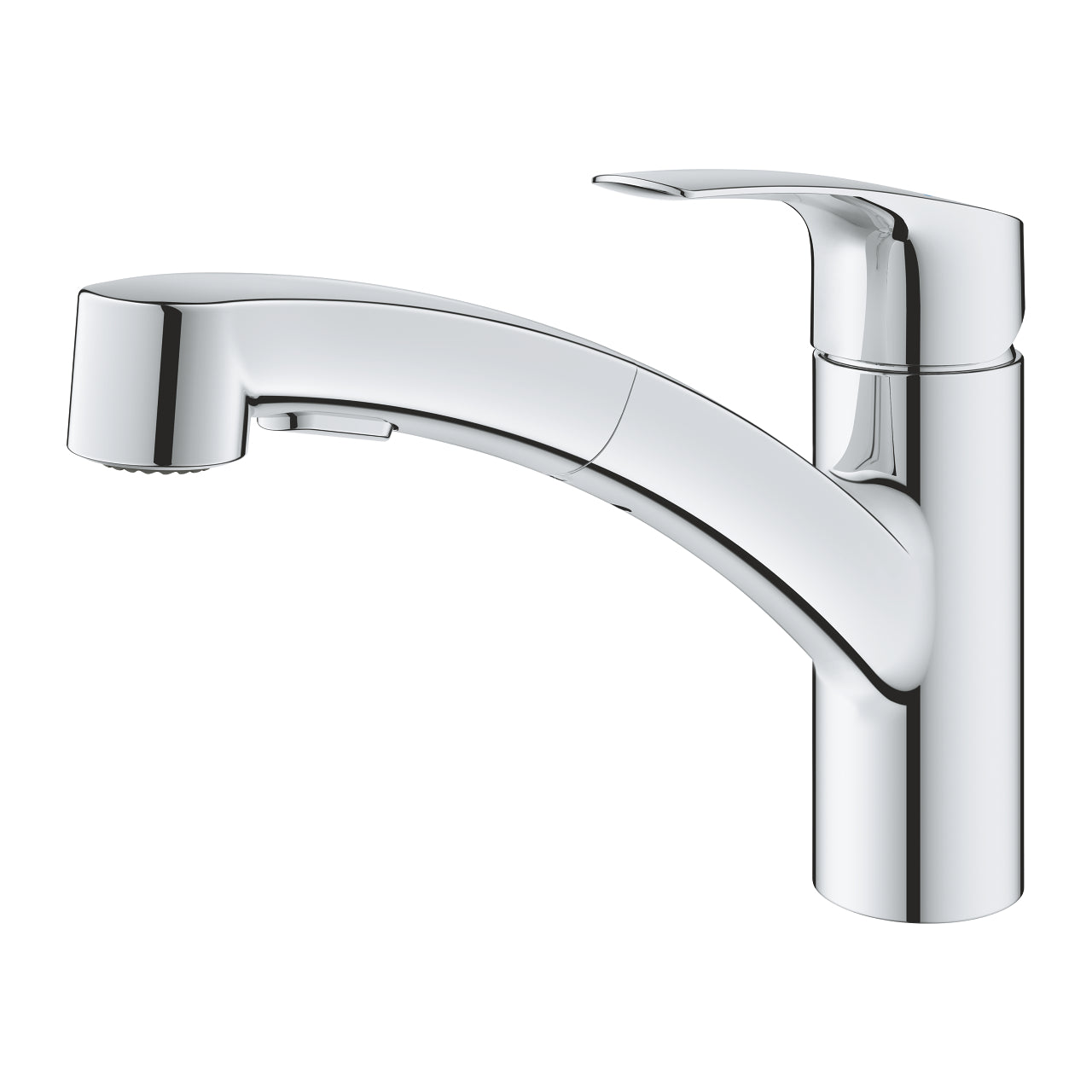Kjøkkenbatteri krom med uttrekkbar tut Grohe Eurosmart bakside