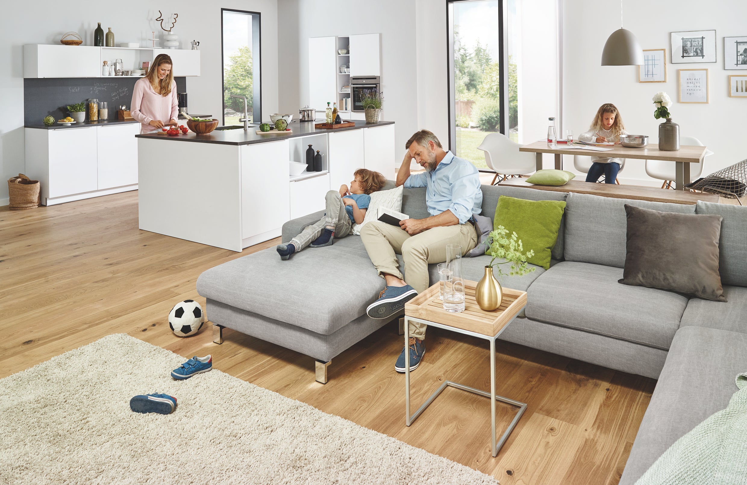 Kjøkkenbatteri L-tut børstet stål Grohe Blue Home bakside