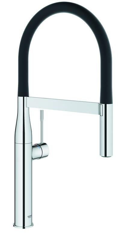 Kjøkkenbatteri matt svart Grohe Essence bakside