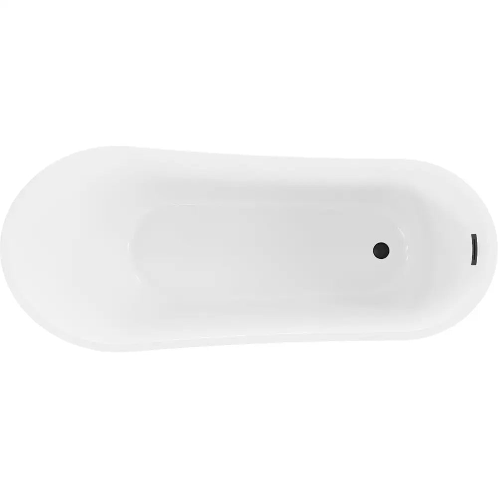 Alta Frittstående Badekar 170x75 Cm Hvit/svart Overløp Svart - 52141707575-b