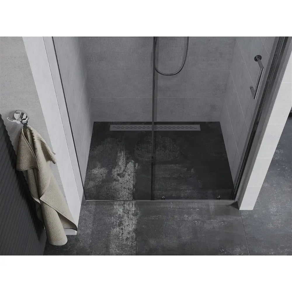 Dusjdører Skyvbare 140 Cm Gjennomsiktig Krom