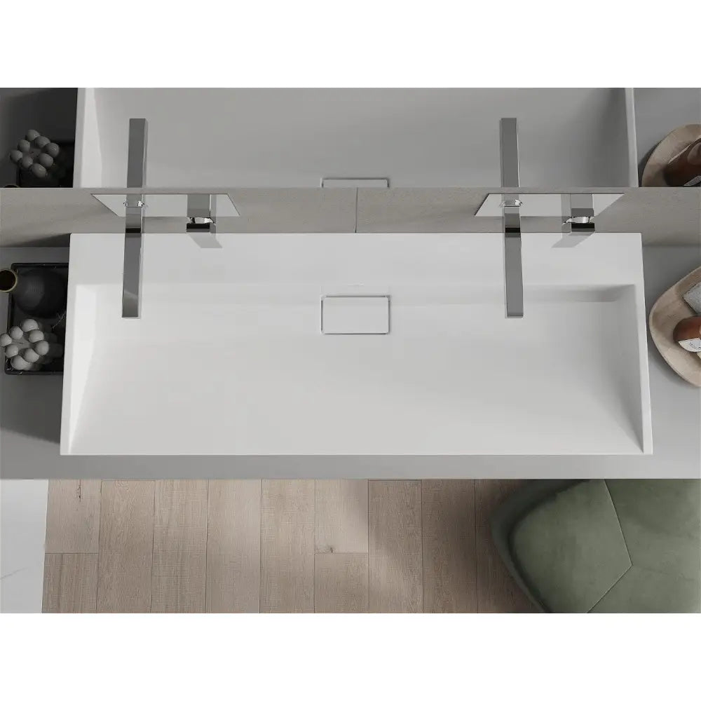 Ava Servant for Montering på Benkeplate av Kompositt B/o 120x46 Cm Hvit