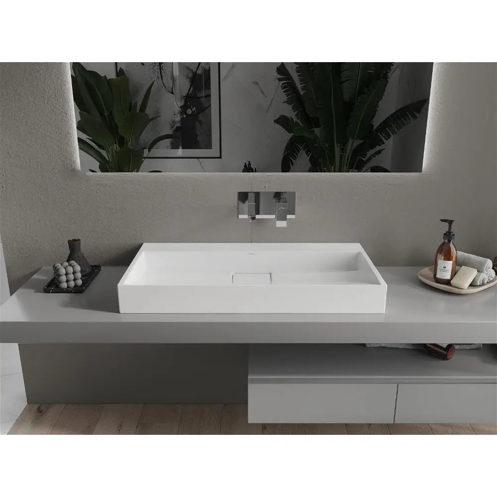 Ava Servant for Montering på Benkeplate av Kompositt B/o 90x46 Cm Hvit