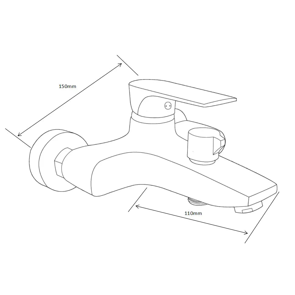 Axel R40 Badekarsbatteri med Dusjsett Sort - 7383r40