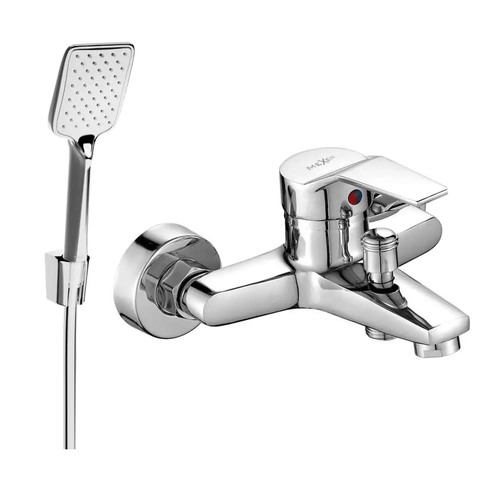 Caro R62 Badekarbatteri med Dusjsett Krom - 74663r62