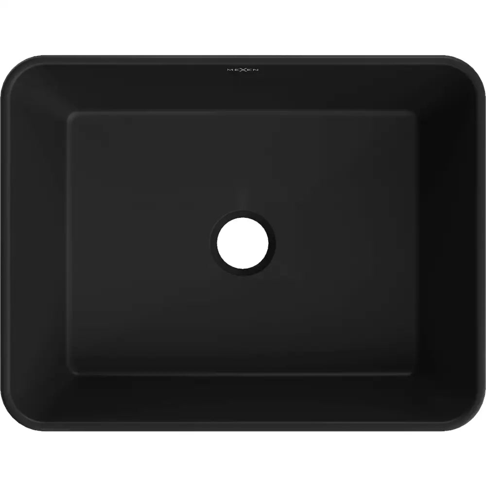 Catia Servant til Benkeplate 48x37 Cm Matt Sort/sølv Linjemønster